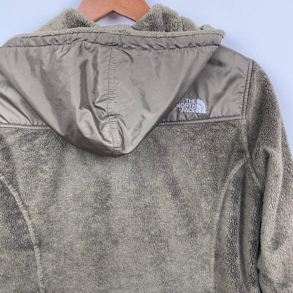 💟 THE NORTH FACE brown zip up fuzzy hoodie jacket - Picture 4 of 6